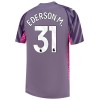 Officiële Voetbalshirt Doelman Manchester City Ederson Uit 2023-24 - Heren